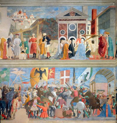 The Verification of the True Cross, The Victory of Heraclius and the Execution of Chosroes in 628 AD, from the Legend of the True Cross cycle, completed 1464 (post-restoration) by Piero della Francesca